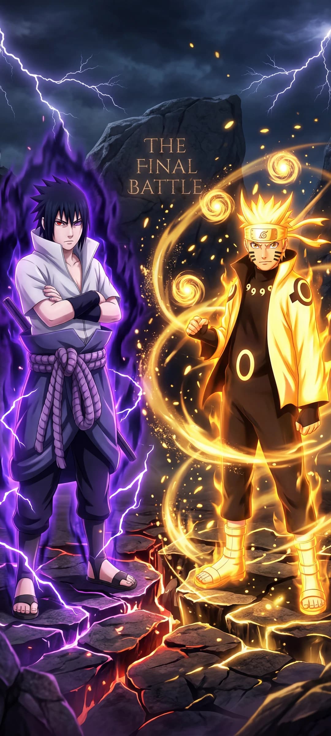 Naruto and Sasuke's Dynamic Battle
