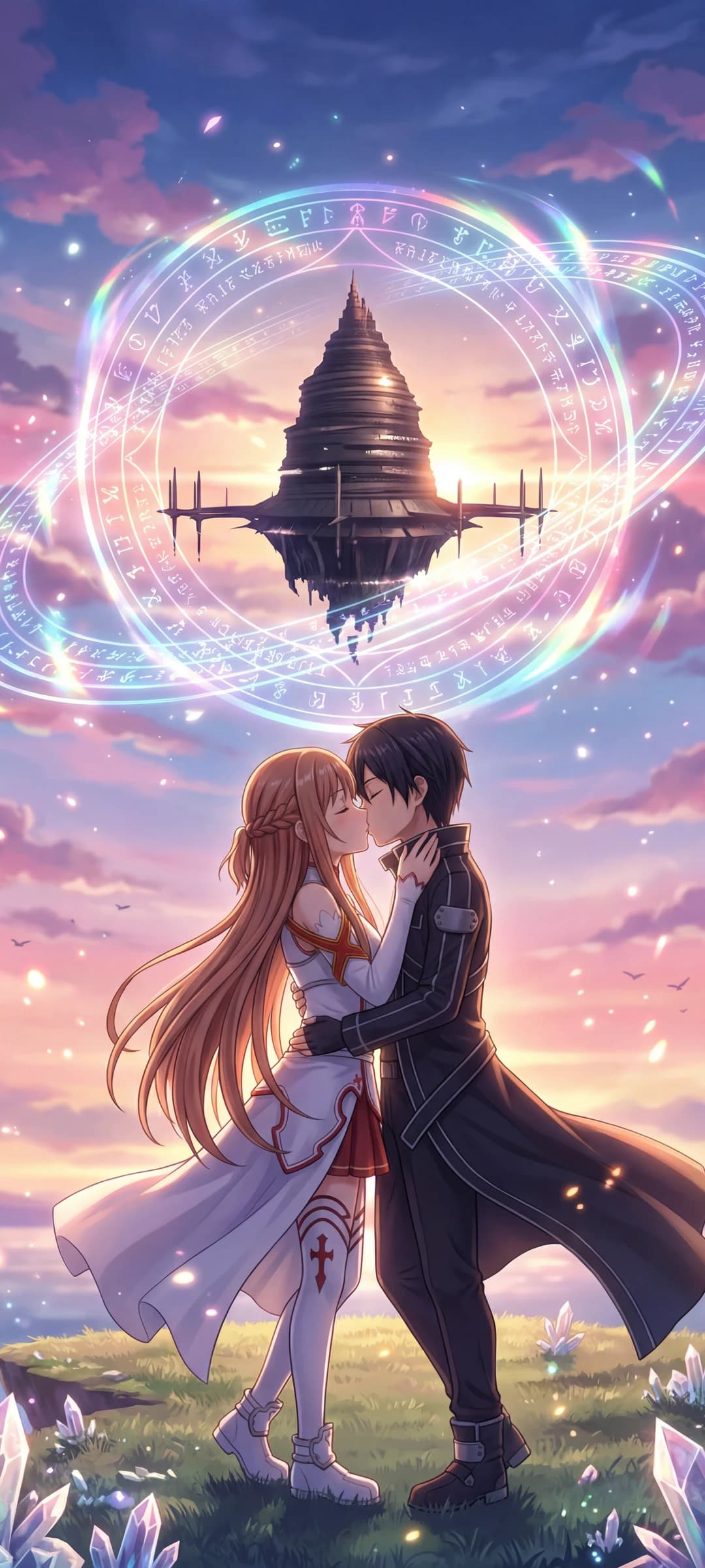 Kirito and Asuna's Sunset Kiss