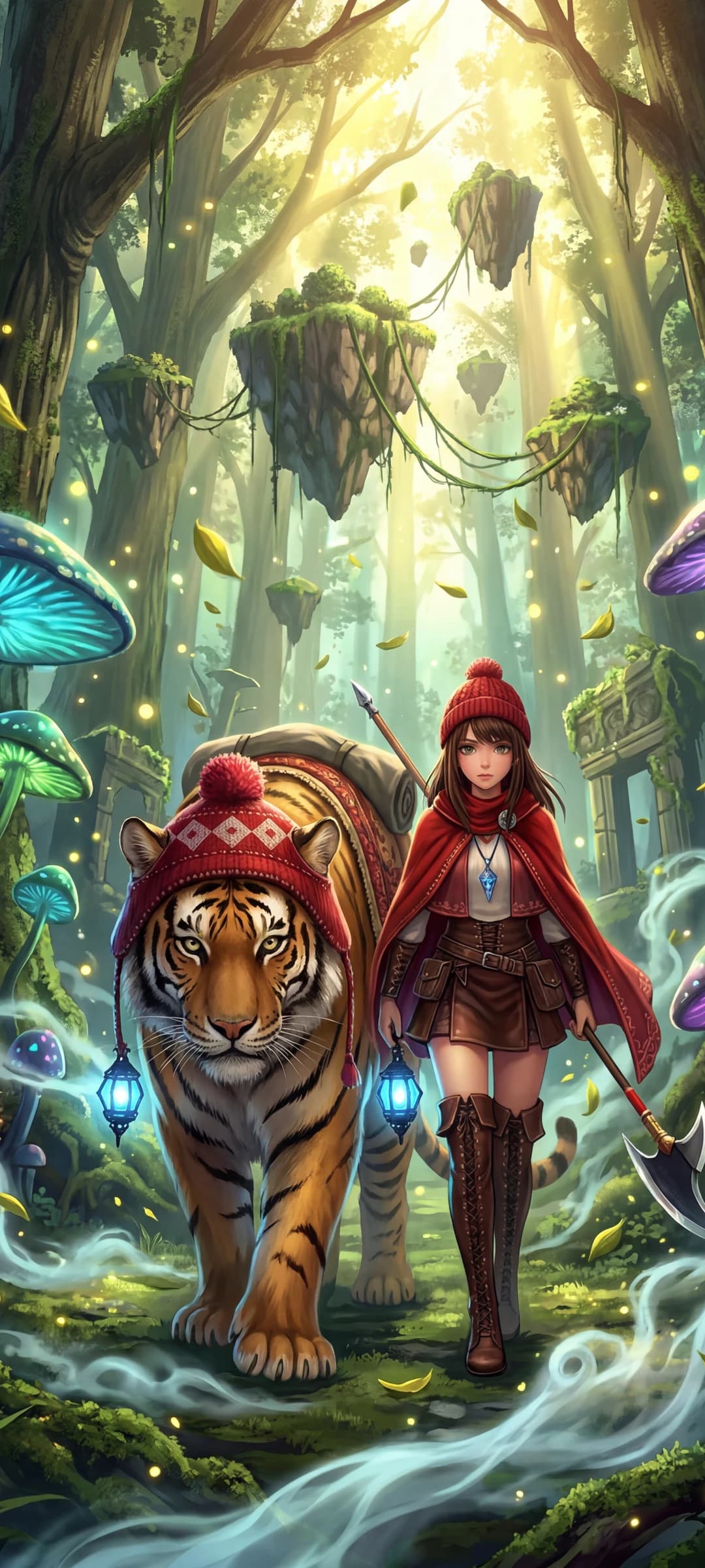 Girl Riding a Tiger