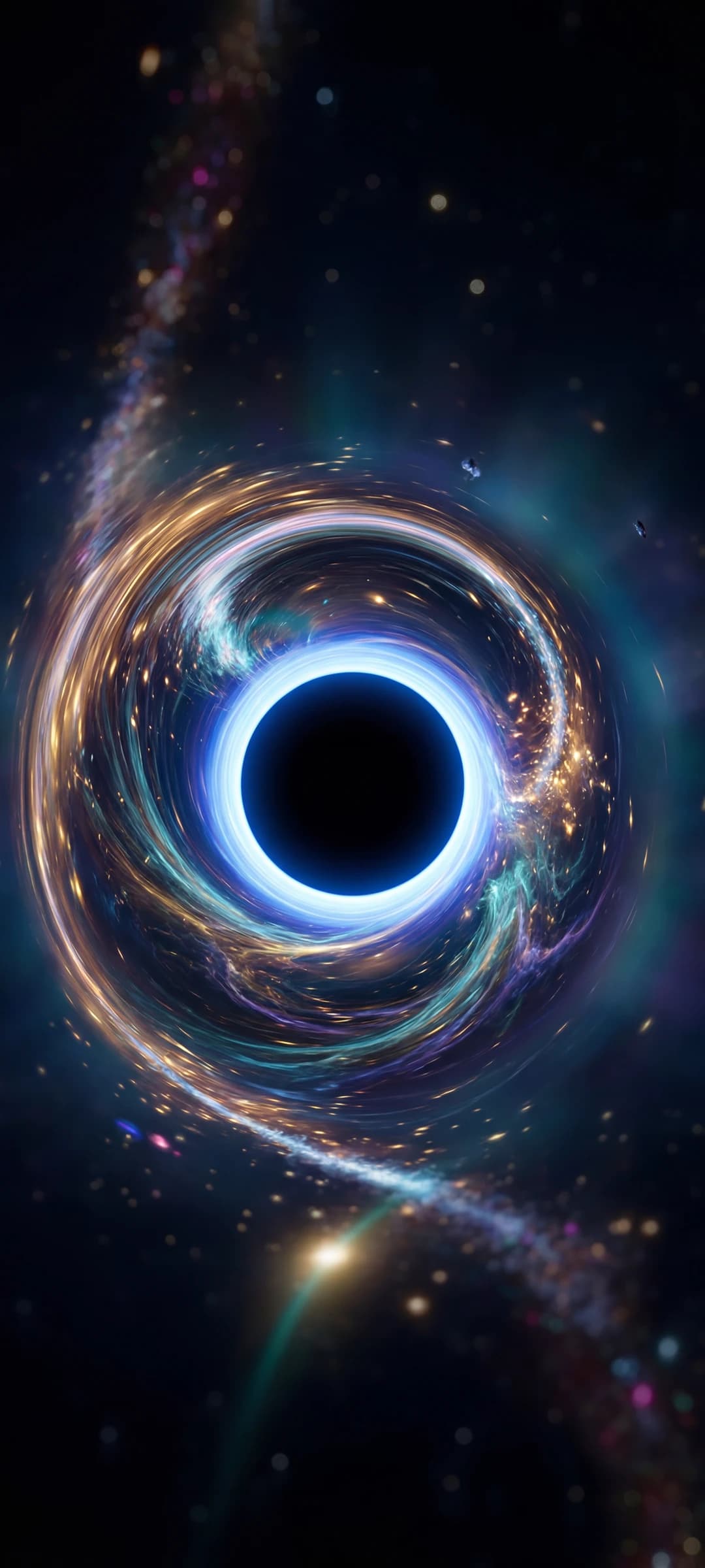 Glowing Blue Black Hole