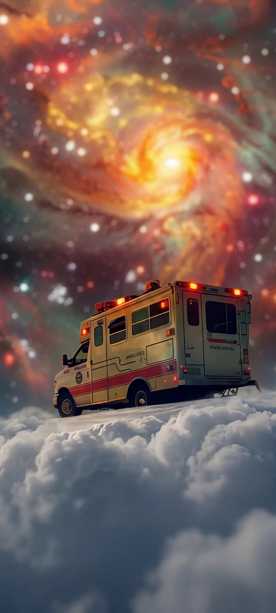 Cosmic Ambulance in a Swirling Galaxy