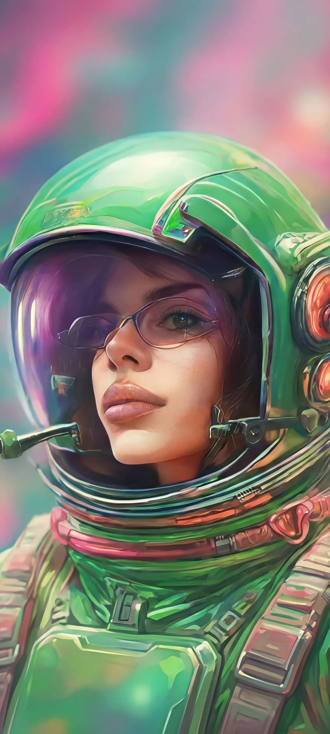 Astronaut in a Swirling Nebula